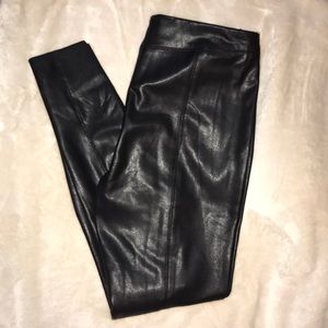 Faux leather fleece lined leggings
